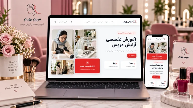 راهاندازی سایت حرفهای با فرالینک آموزشگاه مریم بهرام