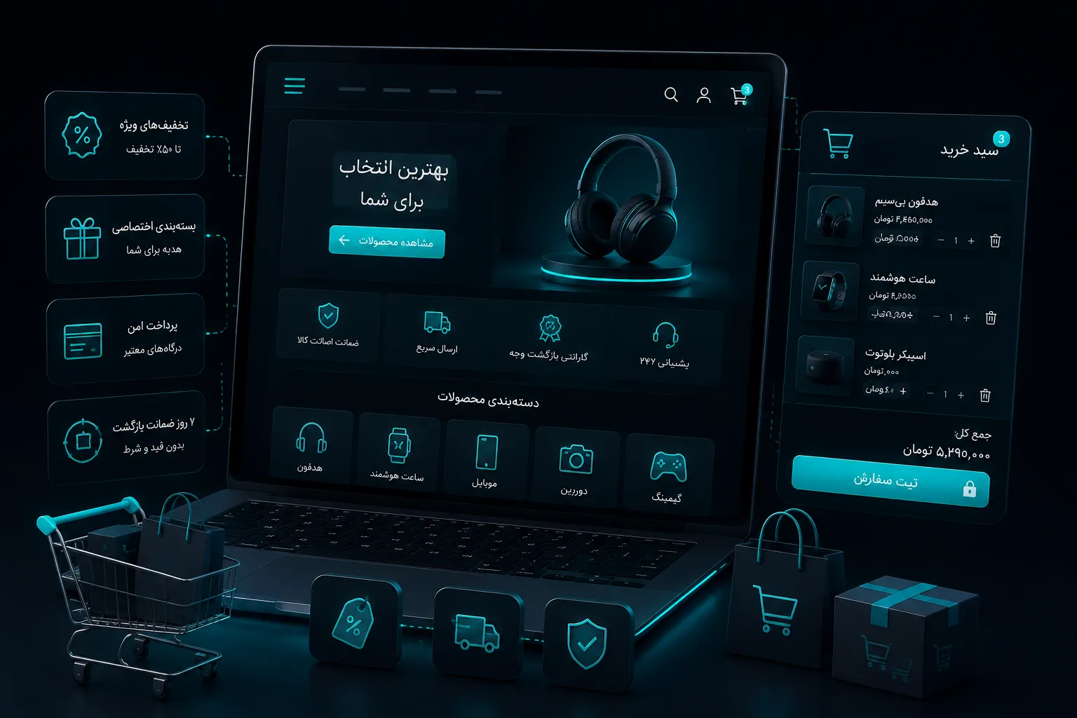 آموزش مدیریت محصولات فروشگاه فرالینک