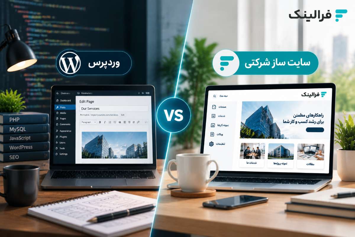 سایت ساز شرکتی بهتر است یا وردپرس؟ مقایسه سایت ساز شرکتی و وردپرس
