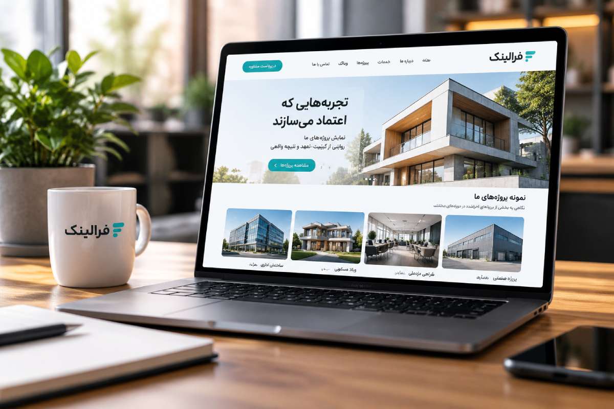 سایت ساز شرکتی برای نمایش پروژه‌ها